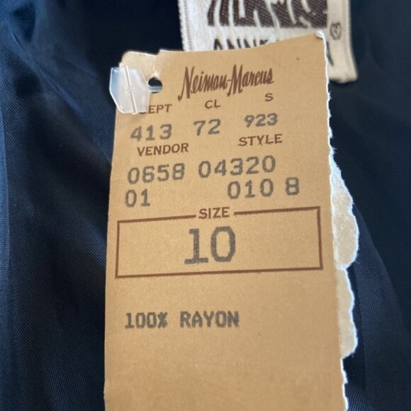 ANNE Klein Black Blazer Pearl Buttons Size 10 - Picture 4 of 5